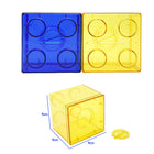Transparent Plastic Building Block Piggy Bank