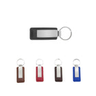 Rectangular Leather Keychain Metal Plate