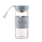16OZ Glass Water Bottle W/ Tea Filter And Leather Sleeve