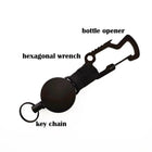 Retractable Steel Wire Carabiner Keychain
