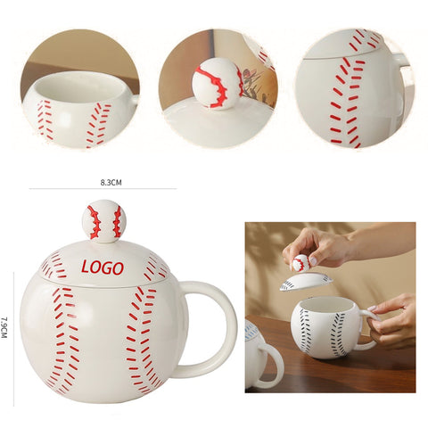 Baseball-Shaped Ceramic Mug