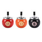 Billiards Shaped Ashtrays Windproof Metal Ashtray W/ Lids