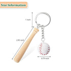 Portable Mini Wooden Baseball Bat And Baseball Keychain