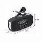 Emergency Solar Hand Crank Weather Radio With Led Flashlight