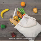 Premium Cotton Canvas Tote Bag Reusable Shoulder Shopper