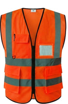 High-Visibility Reflective Safety Vest with Multiple Pockets