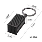 Mini Metal Shipping Container Keychain
