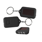 Mini Portable Solar Power Flashlight Keychain W/ 3 LED Light