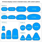 Oval Pop Up Banner Display Foldable Advertising A Frame