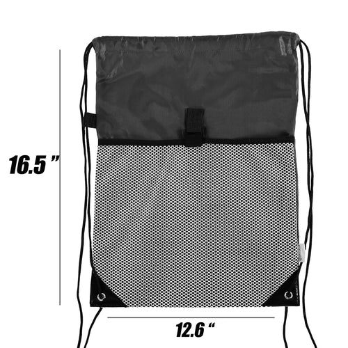 210 D Drawstring Backpack With Mesh Pocket