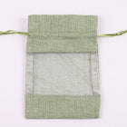 Transparent Window Hemp Rope Bundle Drawstring Bag