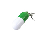 Capsule Shaped Pill Box With Key Ring