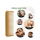 Bamboo Wide Tooth Comb Detangling Anti-Static Brush