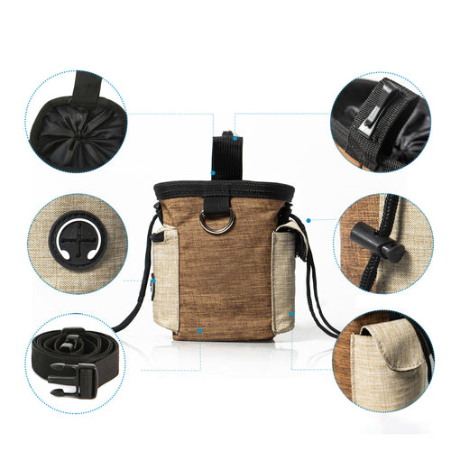 All-in-One Multi-Functional Dog Training & Walking Waist Pack with Built-In Collapsible Bowl