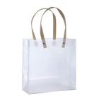 Clear Frosted Plastic Gift Bag With Handle