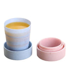 130Ml Foldable Water Cup W/Lid Drinking Cup For Camping