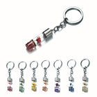Dried Flower Glass Bottle Pendant Keychain