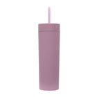 Double Wall Matte Finishing 16Oz Plastic Straw Tumbler