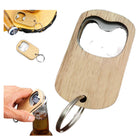 Wood & Stainless Steel Keychain Opener