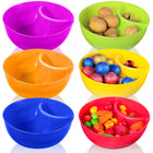 7inch Divided S-Shaped Two Compartments Cereal Bowl