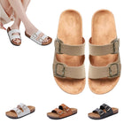 Adjustable Buckle Flat Cork Sandals