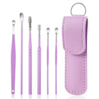 Portable Stainless Steel Ear Wax Removal Tool 6-Piece Set