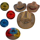 Led Fluorescent Colorful Straw Hat