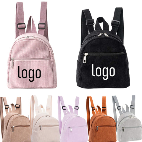 Embroidered Corduroy Stylish Women's Backpack