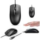 Simple Noiseless Black Wired USB Computer Mouse