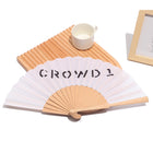 9" Wooden Handheld Advertising Folding Fan