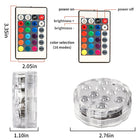 Waterproof 16 Color Pool Lights With Infrared Remote Control