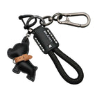 Cute Leather Bulldog Keychain For Purse Handbag Backpack Bag