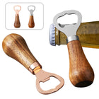 Stainless Steel Bottle Opener With Wooden Handle