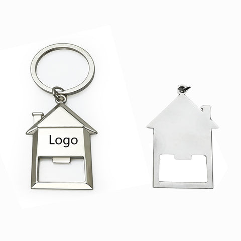 House Shaped Bottle Opener Keychain