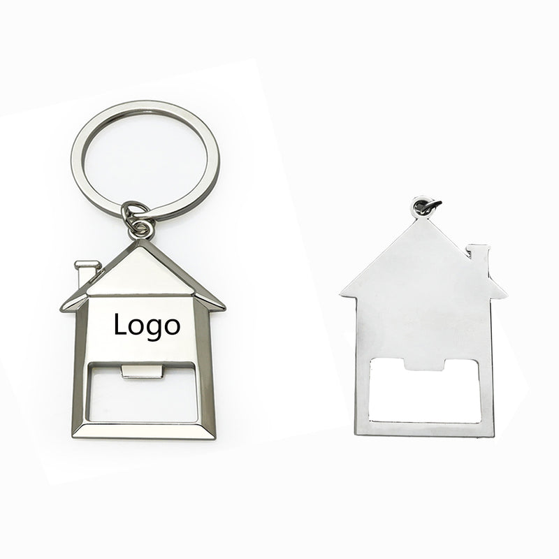 House Shaped Bottle Opener Keychain