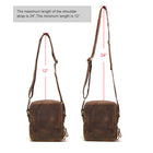 Vintage Crazy Horse Cowhide Men's Crossbody Bag