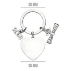 Class of 2026 Heart Graduation Keychain