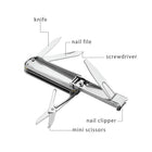 Multi-Tool Nail Clipper Set With Keyring For Outdoor & Travel