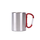 12 Oz Stainless Steel Camping Mug With Carbiner