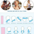 Microfiber Ice For Neck Cooling Towel Zip Pocket Carabiner