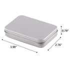 Metal Rectangular Empty Tin Box Mini Portable Box Containers