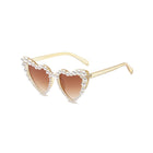 Love Sunglasses with Borderless Design and Pearl Inlays