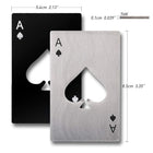 Spade A Bottle Opener With Credit Card Size