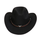 Western Cowboy Hat With Bull Head Emblem