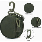 Portable Tactical Round Wallet with Carabiner