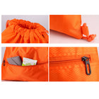 Thick Polyester Drawstring Backpack With Zipper Pocket