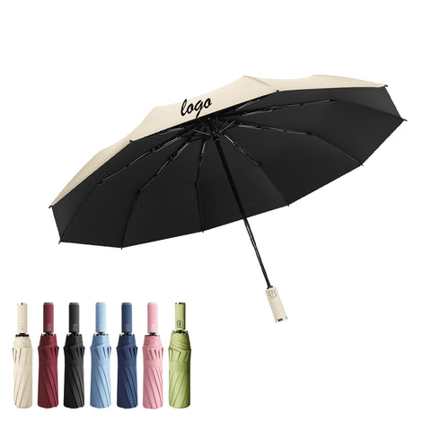 Automatic Folding Sun And Rain Umbrella With 10 Ribs
