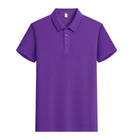 Turned Collar Short-sleeve Polo Shirt