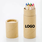 Kraft Paper Tube With 12 Colors Of Small Pencil Drawing Pens