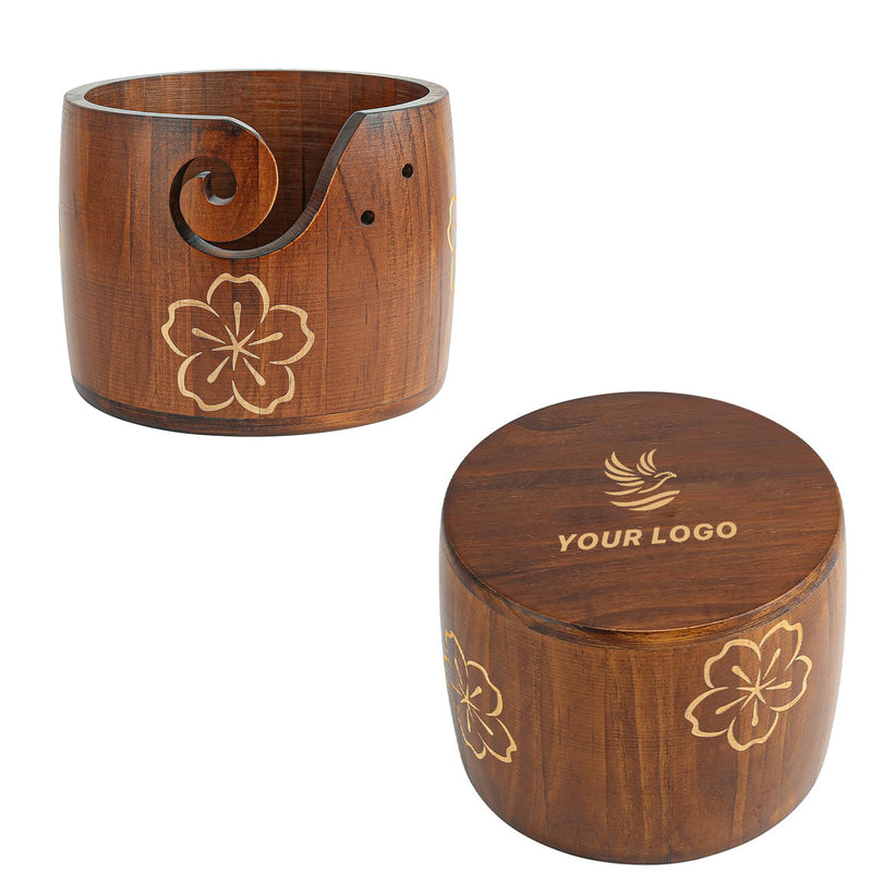 Handmade Wood Yarn Bowl - Crochet & Knitting Holder